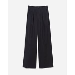 Madewell Straight Leg Wide-Leg Pants in Black